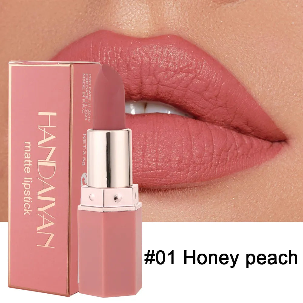 6 Colors Matte Lipstick Beauty Lip Gloss 24 Hours Waterproof